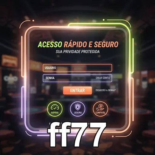 Tela de login do ff77, garantindo acesso rápido e seguro.