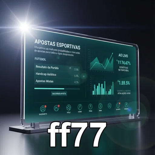 Painel de apostas esportivas no site ff77 mostrando dados.