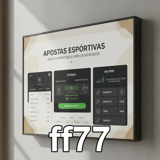 Tela mostrando apostas esportivas na plataforma ff77.
