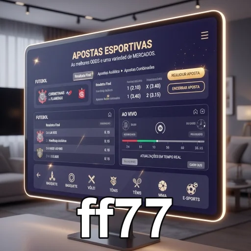 Tela do ff77 mostrando apostas esportivas em diversas modalidades.