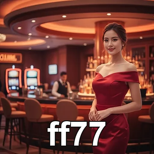 Jogadora sorridente em cassino elegante ff77.