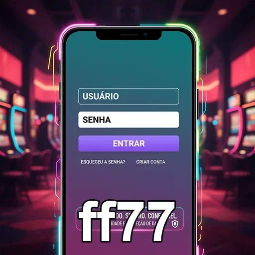 Tela de login do aplicativo do ff77 para acesso fácil.
