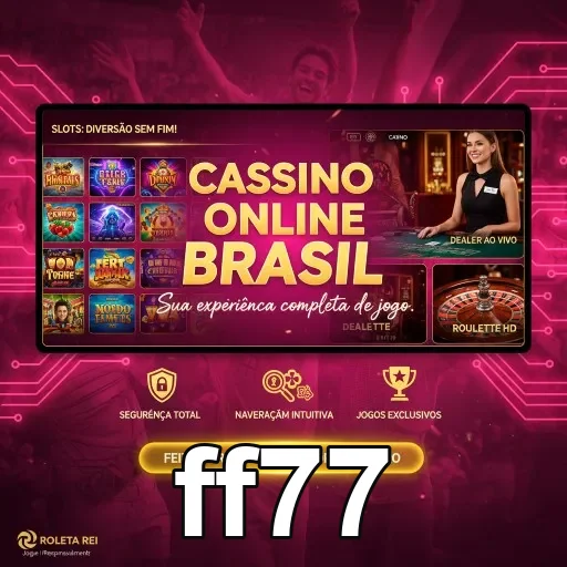 Demonstração de slot games no app da ff77, destacando opções diversas.