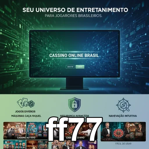 Interface do cassino online da ff77 com jogos acessíveis.