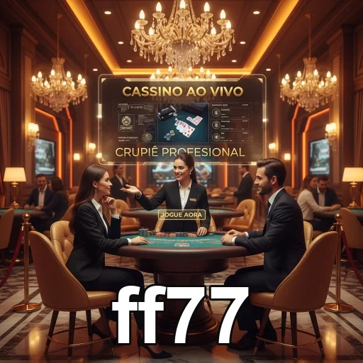 Jogadores interagindo em cassino ao vivo na ff77.