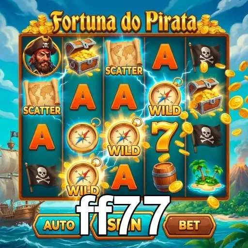 Jogo 'Fortuna do Pirata' na interface do site ff77.
