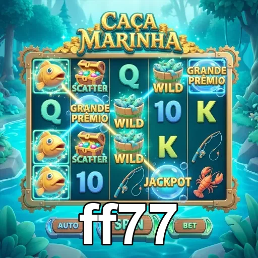 Tela do jogo Caça Marinha da ff77 com símbolos de caça.