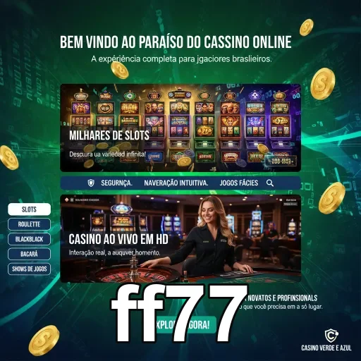 Interface de jogos de slot da ff77 com diversos temas.