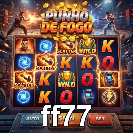 Slot game 'Punho de Fogo' disponível no ff77 com jackpots.