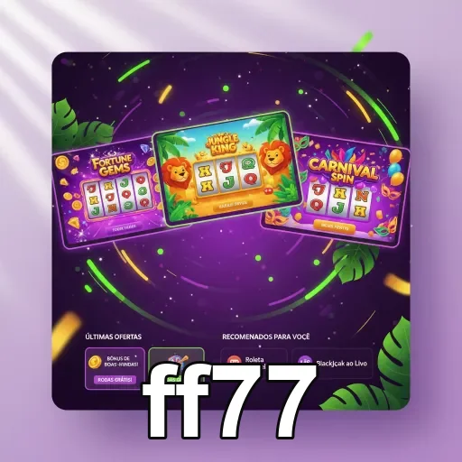Jogos de slot variados no cassino online ff77 em destaque.