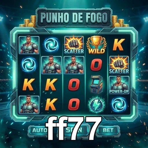 Tela do slot 'Punho de Fogo' no app da ff77.