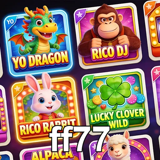 Diversos slots coloridos disponíveis na ff77 para jogadores.