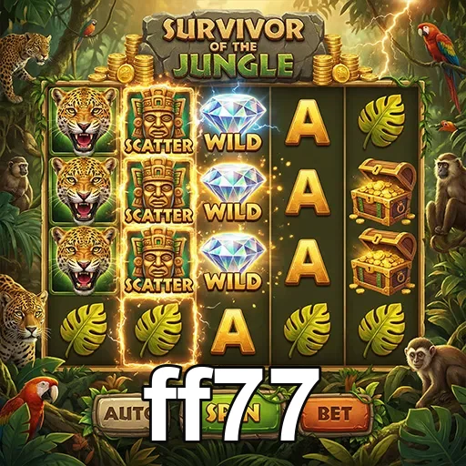 Tela do jogo Survivor of the Jungle no app ff77