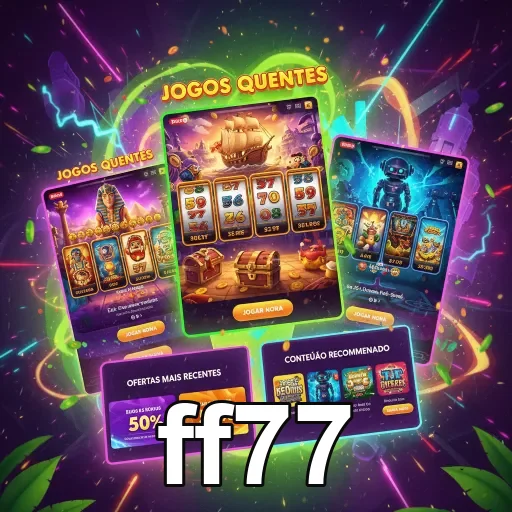 Exibição dos jogos quentes na plataforma ff77.