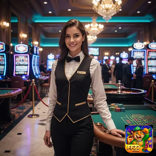 Imagem de um usuário jogando no aplicativo cassino da ff77